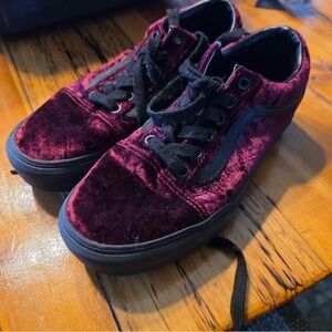 Velvet Shoes in Burgundy by Vans